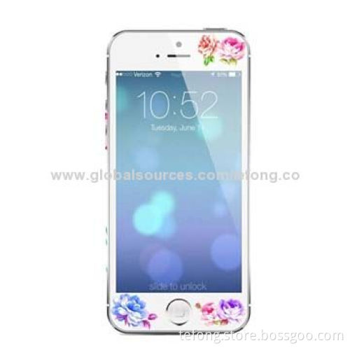 3D emboss high clear screen protector, Peony stories, high quality tempered glass
